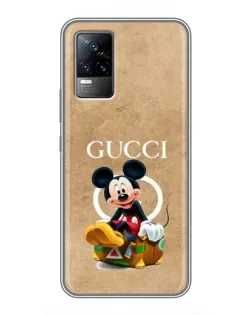 Чохол для Vivo V21 з картинкою «Міккі Маус Gucci — крафт»