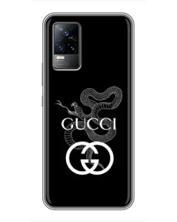 Чохол для Vivo V21 з картинкою «Gucci — срібна змія»
