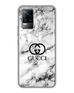Чохол для Vivo V21 з картинкою «Gucci — мармуровий шик»