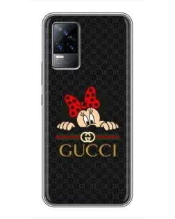 Чохол для Vivo V21 з картинкою «Мінні Маус Gucci — чорний»