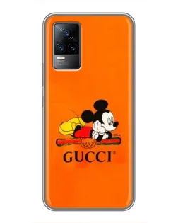 Чохол для Vivo V21 з картинкою «Міккі Маус Gucci — помаранч» Чохол для Vivo V21 з картинкою «Міккі Маус Gucci — помаранч»