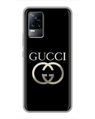Чохол для Vivo V21 з картинкою «Gucci — золото на чорному» Чохол для Vivo V21 з картинкою «Gucci — золото на чорному»