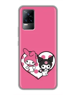 Чохол для Vivo V21 з картинкою «Kuromi та My Melody»