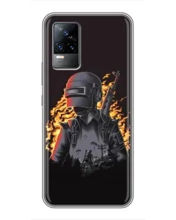 Чохол для Vivo V21 з картинкою «PUBG — вогняний силует» Чохол для Vivo V21 з картинкою «PUBG — вогняний силует»