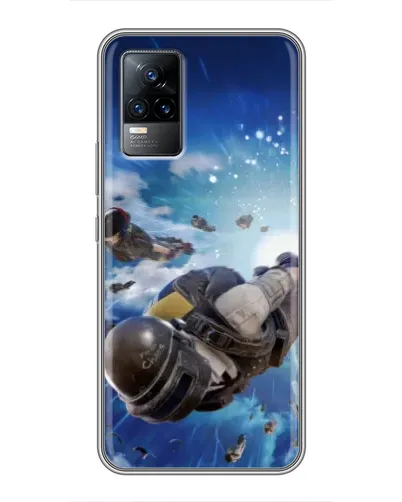 Чохол для Vivo V21 з картинкою «Десант PUBG — стрибок»