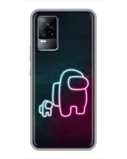 Чохол для Vivo V21 з картинкою «Among Us неон-арт»