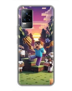 Чохол для Vivo V21 з картинкою «Стів на фермі» Чохол для Vivo V21 з картинкою «Стів на фермі»