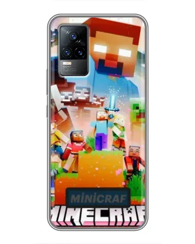 Чохол для Vivo V21 з картинкою «Minecraft герої гри»