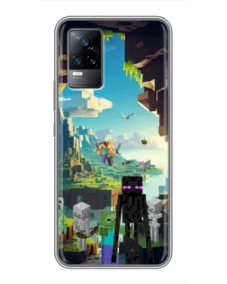 Чохол для Vivo V21 з картинкою «Ендермен у лісі»