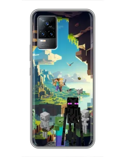 Чохол для Vivo V21 з картинкою «Ендермен у лісі»
