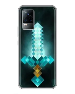 Чохол для Vivo V21 з картинкою «Алмазний меч неон»