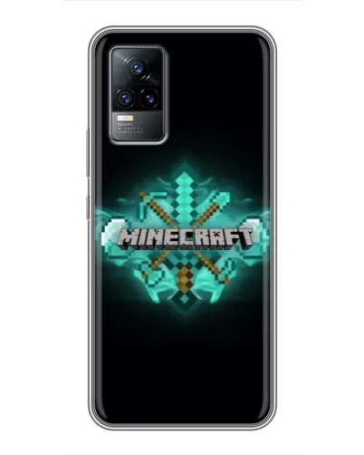 Чохол для Vivo V21 з картинкою «Minecraft Diamond лого»