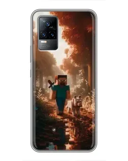 Чохол для Vivo V21 з картинкою «Стів у лісі»