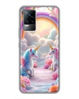 Чохол для Vivo V21 з картинкою «Веселка і єдинороги» Чохол для Vivo V21 з картинкою «Веселка і єдинороги»
