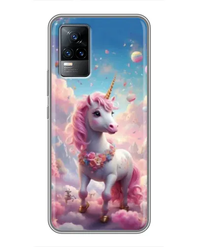 Чохол для Vivo V21 з картинкою «Єдиноріг серед хмар»