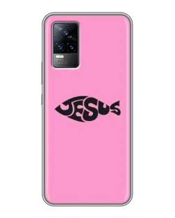 Чохол для Vivo V21 з картинкою «Рожевий символ Jesus»