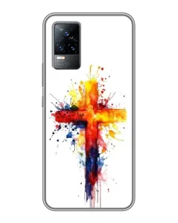 Чохол для Vivo V21 з картинкою «Акварельний хрест»