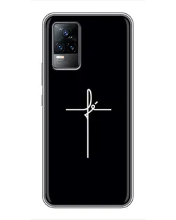 Чехол для Vivo V21 с картинкой «Тонкий крест»