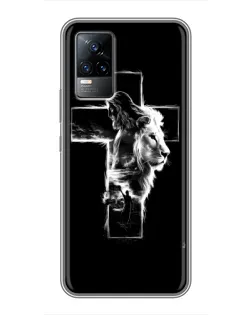 Чехол для Vivo V21 с картинкой «Сияющий крест Jesus»