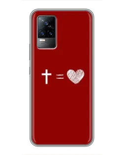 Чехол для Vivo V21 с картинкой «Уравнение любви»