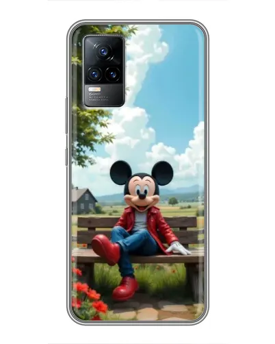 Чохол для Vivo V21 з картинкою «Міккі на лавці»