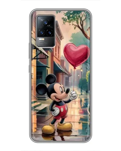 Чохол для Vivo V21 з картинкою «Міккі та кулька-серце»