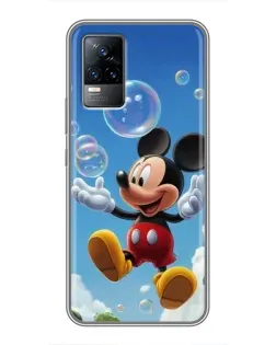 Чохол для Vivo V21 з картинкою «Mickey та мильні бульбашки»