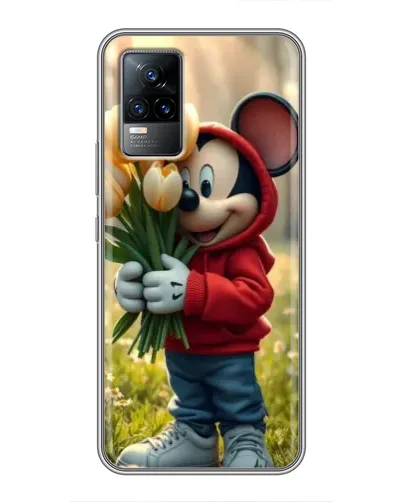 Чохол для Vivo V21 з картинкою «Міккі з тюльпанами»