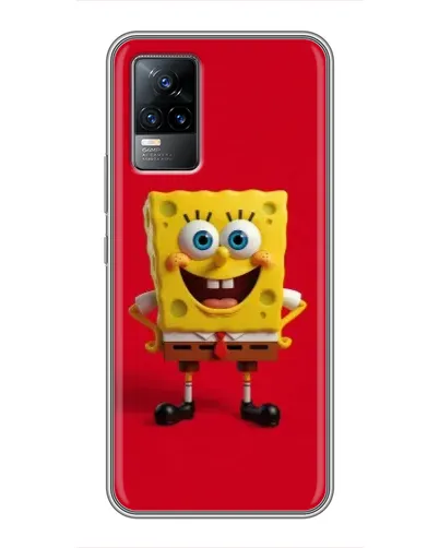 Чохол для Vivo V21 з картинкою «Спанч Боб на червоному»