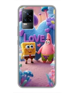 Чохол для Vivo V21 з картинкою «Губка Боб Патрік»