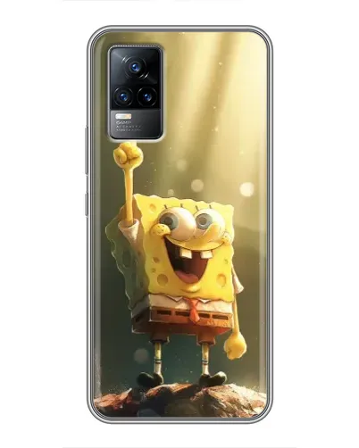 Чохол для Vivo V21 з картинкою «Сяючий Спанч Боб»