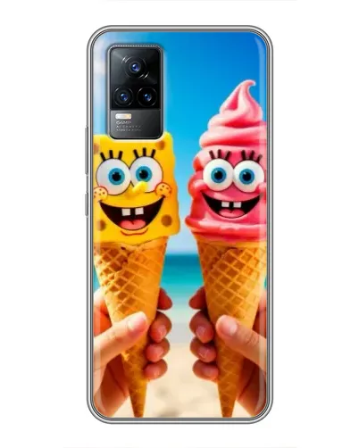 Чохол для Vivo V21 з картинкою «Спанч Боб морозиво»