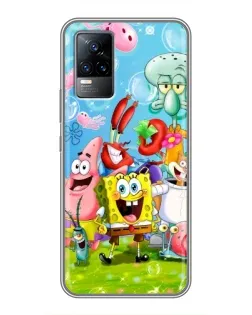 Чохол для Vivo V21 з картинкою «Губка Боб та друзі»