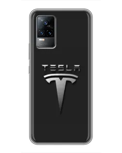 Чохол для Vivo V21 з картинкою «Сталевий логотип Tesla» Чохол для Vivo V21 з картинкою «Сталевий логотип Tesla»