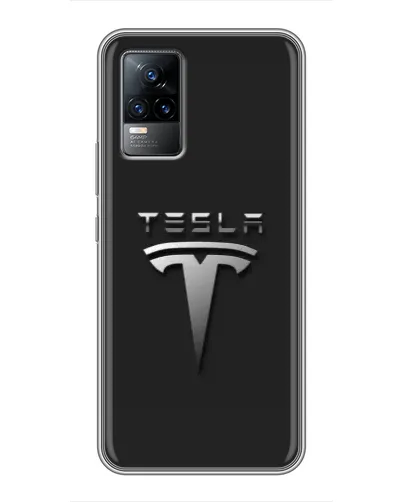 Чохол для Vivo V21 з картинкою «Сталевий логотип Tesla» Чохол для Vivo V21 з картинкою «Сталевий логотип Tesla»