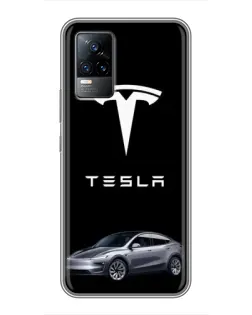 Чохол для Vivo V21 з картинкою «Tesla Model Y» Чохол для Vivo V21 з картинкою «Tesla Model Y»