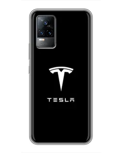 Чохол для Vivo V21 з картинкою «Tesla White Logo» Чохол для Vivo V21 з картинкою «Tesla White Logo»