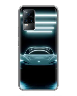 Чохол для Vivo V21 з картинкою «Tesla в неоні» Чохол для Vivo V21 з картинкою «Tesla в неоні»