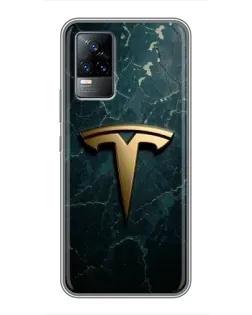Чохол для Vivo V21 з картинкою «Мармурова Tesla Gold» Чохол для Vivo V21 з картинкою «Мармурова Tesla Gold»