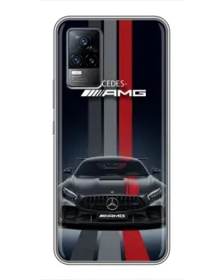 Чохол для Vivo V21 з картинкою «Mercedes — білий карбон»
