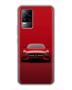 Чохол для Vivo V21 з картинкою «Червоний Mercedes AMG»