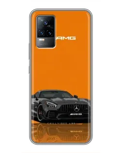 Чохол для Vivo V21 з картинкою «Помаранчевий Mercedes AMG»