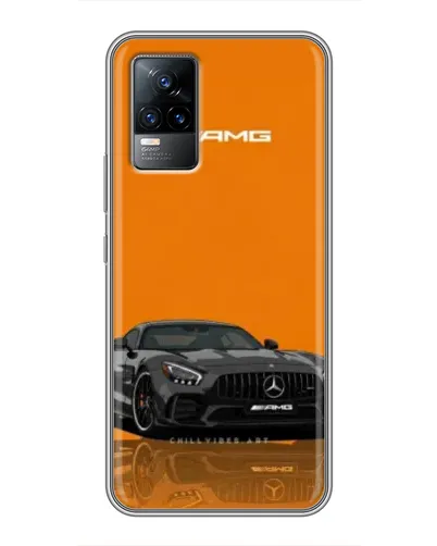 Чохол для Vivo V21 з картинкою «Помаранчевий Mercedes AMG»