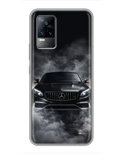 Чохол для Vivo V21 з картинкою «Mercedes у диму»