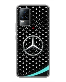 Чохол для Vivo V21 з картинкою «Mercedes — бірюзовий акцент»
