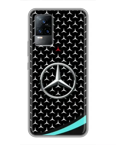 Чохол для Vivo V21 з картинкою «Mercedes — бірюзовий акцент»