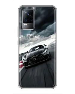 Чохол для Vivo V21 з картинкою «Гоночний Mercedes AMG»