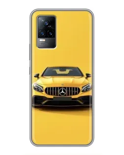 Чохол для Vivo V21 з картинкою «Жовтий Mercedes GT»