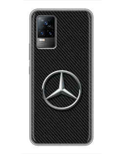 Чохол для Vivo V21 з картинкою «Карбоновий Mercedes стиль»