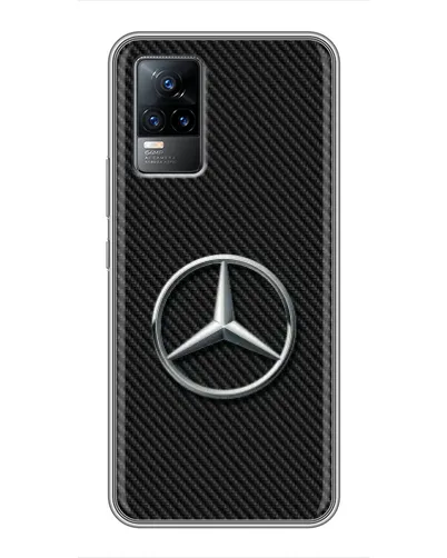 Чехол для Vivo V21 с картинкой «Карбоновый Mercedes стиль» Чехол для Vivo V21 с картинкой «Карбоновый Mercedes стиль»